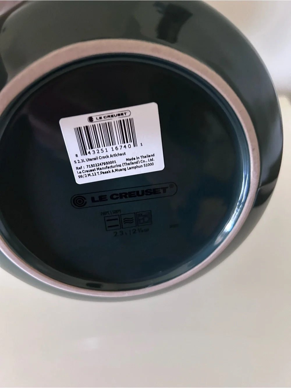 Le Creuset Utensil Crock Holder 2.4L Deep Green